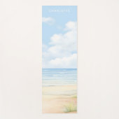 Strand Waterverf gepersonaliseerde naam Yogamat (Voorkant)