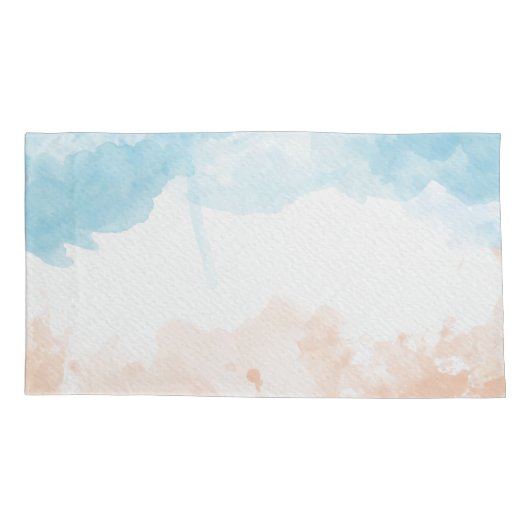 Strand Waterverf Kussensloop (Achterkant)