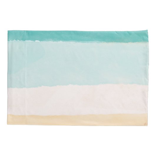 Strand Waterverf Kussensloop (Achterkant)