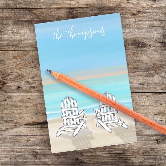 Strand Waterverf Ocean Seashore Adirondack Stoelen Post-it® Notes
