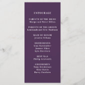 Strand Waterverf Roze Zonsopgang Bruiloft Programma (Achterkant)