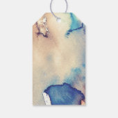 Strand Waterverven Vintage bruiloft Cadeaulabel (Achterkant)