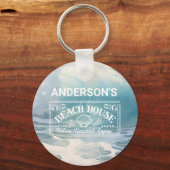Strand Waves thema Schilderen Sleutelhanger (Voorkant)