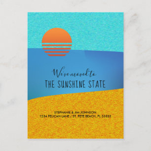 Strand We verhuisden naar de Sunshine State Nieuw  Aankondigingskaart