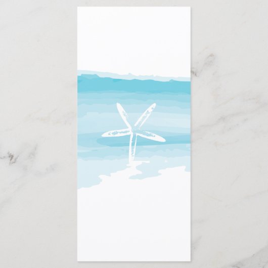 Strand Wedding Programma Rackkaart (Achterkant)