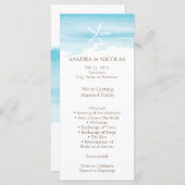 Strand Wedding Programma Rackkaart (Voorkant / Achterkant)