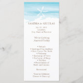 Strand Wedding Programma Rackkaart (Voorkant)