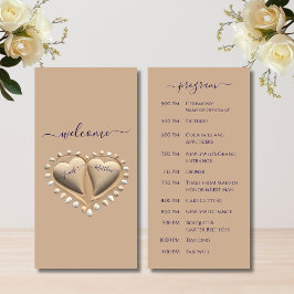 Strand Wedding Sand Hearts Wedding Program