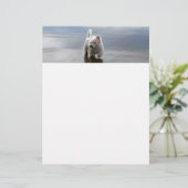 Strand Westie Reflectie Schrijfpapier Briefhoofd (Staand voorkant)