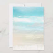 Strand Witte Zeester Zomer Trouwtafel Nummers Kaart (Achterkant)