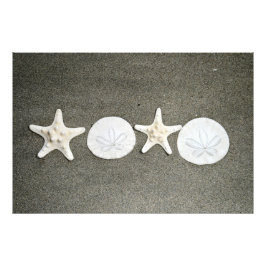 Strand X's en O's Foto Premium Satijn Print Afdruk
