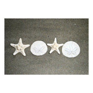 Strand X's en O's Foto Premium Satijn Print Afdruk