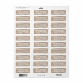  strand zand bruiloft Adresetiketten Etiket (Full Sheet)