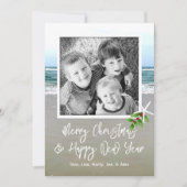 Strand Zand Foto Kerst Kaart (Voorkant)