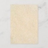 Strand Zand Kasteel Bruiloft Details Informatiekaartje (Achterkant)