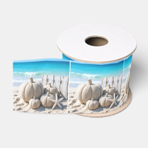 Strand Zand Pompoenen en Zeester Grosgrain Lint
