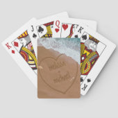 strand zand schrijven koppels pokerkaarten (Achterkant)