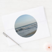 Strand Zand Star-vormige bruiloft Ronde Sticker (Envelop)