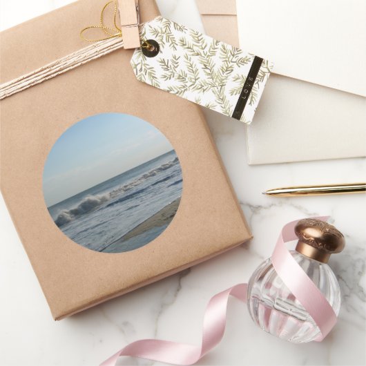 Strand Zand Star-vormige bruiloft Ronde Sticker (Geschenken)