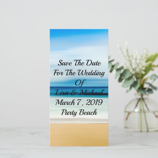 Strand Zand Zee Save The Date (Staand voorkant)