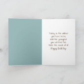 Strand Zandloper Verjaardag Kaart (Binnen)