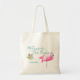 Strand zee flamingo bruiloft moeder van de bruid tote bag