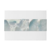 Strand Zee Glass Ocean Blues Aqua Wedding Monogram Uitnodigingen Wikkel (Achterkant Voorbeeld)