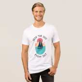Strand, Zee leven, Boot, Leuk t-shirt (Voorkant volledig)