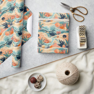 Strand Zee leven Cadeaupapier