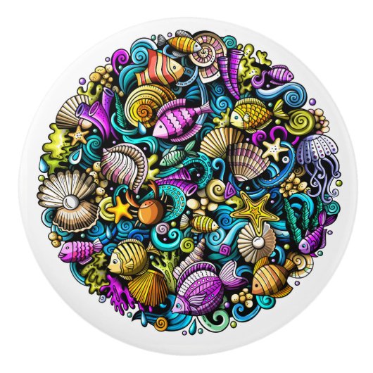 Strand Zee Life 1 Lade Knobs Keramische Knop (Voorkant)