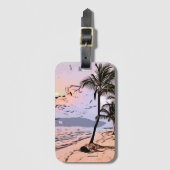 Strand, Zee, Oceaan Bagagelabel (Voorkant (verticaal))