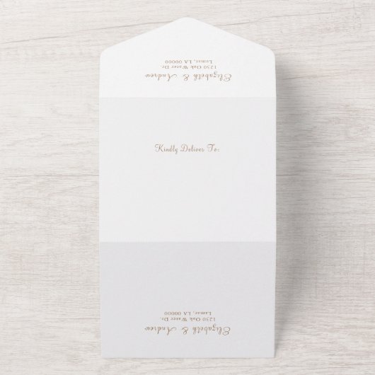 Strand Zee/Oceanside bruiloft All In One Uitnodiging (Buitenkant)