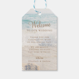 Strand Zee/Oceanside bruiloft Cadeaulabel