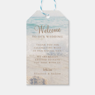 Strand Zee/Oceanside bruiloft Cadeaulabel