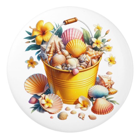 Strand Zee Shell Ladeknoppen - SRF Keramische Knop (Voorkant)