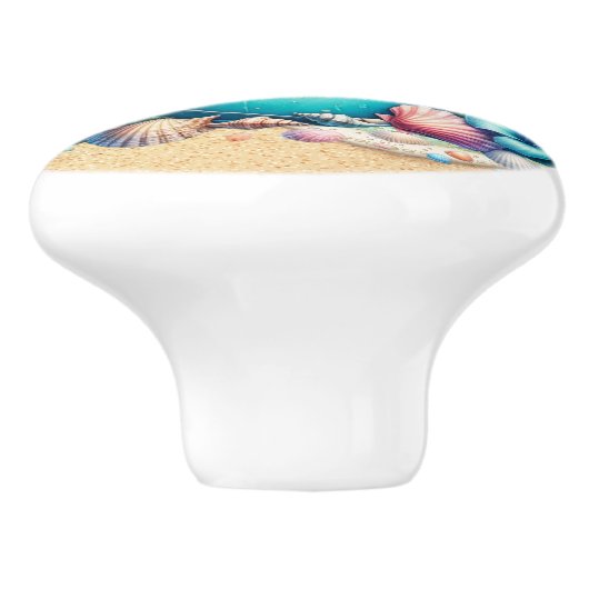 Strand Zee Shell Ladeknoppen - SRF Keramische Knop (Zijkant)