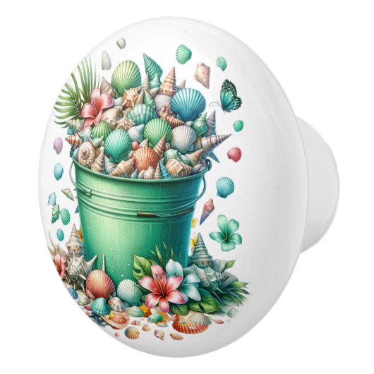 Strand Zee Shell Ladeknoppen - SRF Keramische Knop (Rechts)