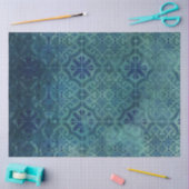 Strand Zee Shore Navy Blauw Houtpatroon Tissuepapier (Craft)