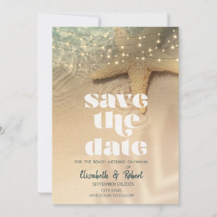 Strand Zee ster String Lights Save The Date