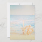 Strand,Zee ster, Zee schelp Sla de datum op Save The Date (Achterkant)