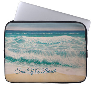 Strand Zee Surf Zon van een strand   Laptop Sleeve
