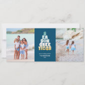 Strand Zeeen en groeten Feestdagenkaart (Voorkant)
