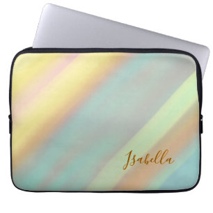 Strand Zeeschelp Sfeer Aangepaste Naam Laptop Sleeve