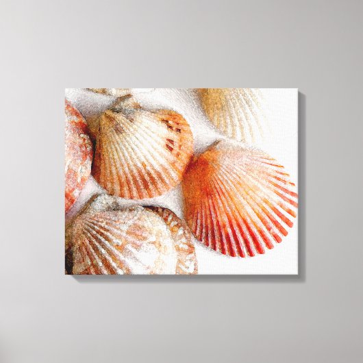 Strand Zeeschelpen Art Canvas Print (Voorkant)