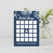 Strand Zeeschelpen Vrijgezellenfeest Bingo Spel Na Kaart (Staand voorkant)