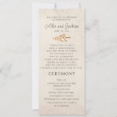 Strand Zeeschelpen Zand Bruiloft Programma Bruids (Voorkant)