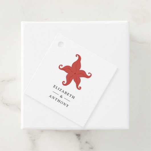 Strand Zeester Bedankjes Labels (In situ)