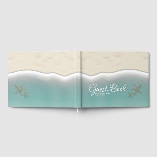 Strand Zeester, Blauw Zee Water Ocean Zand Bruilof Gastenboek (Volledig)