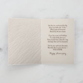 Strand Zeester Bruiloft Jubileum Kaart (Binnen)