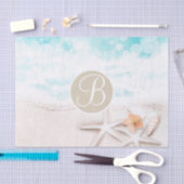 Strand Zeester Elegant Monogram Letter Initiaal Tissuepapier (Craft)